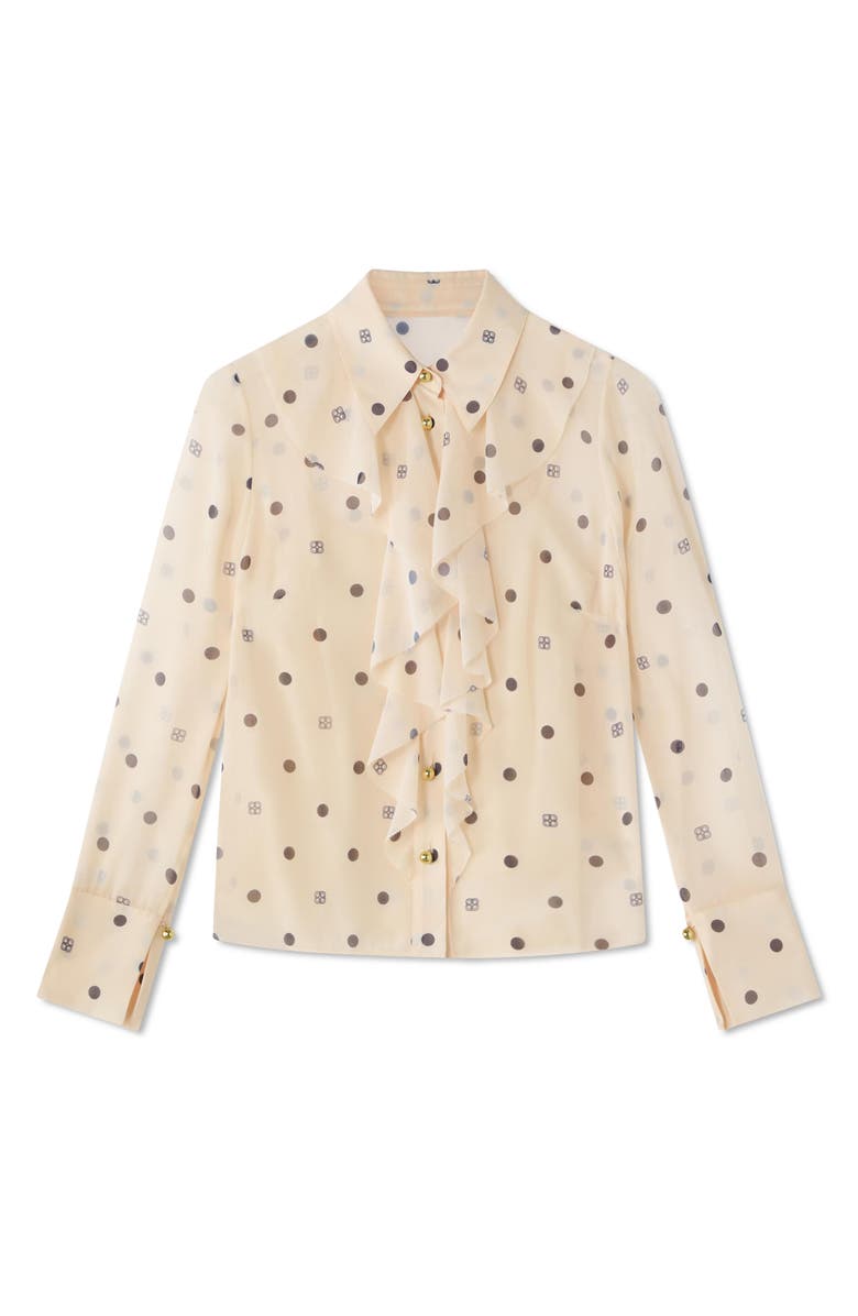LK Bennett Hester Print Georgette Shirt, Alternate, color, 