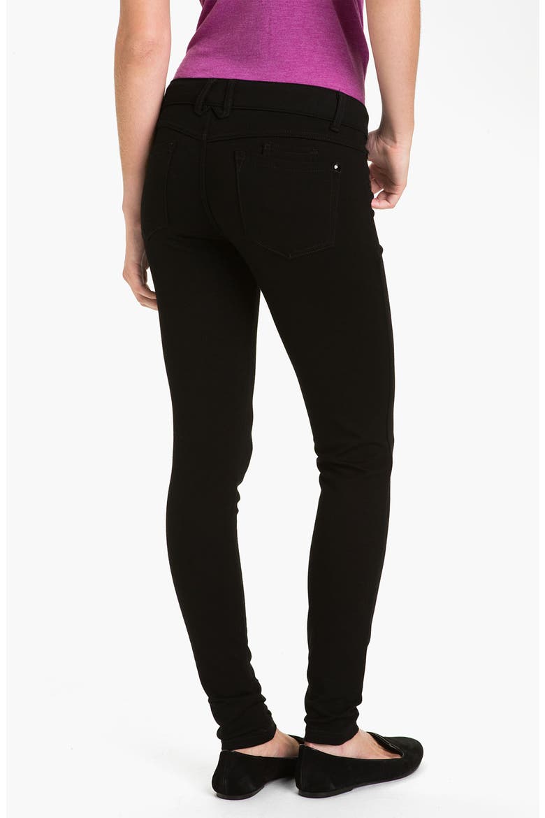 Ponte Knit Skinny Pants, Alternate, color, BLACK