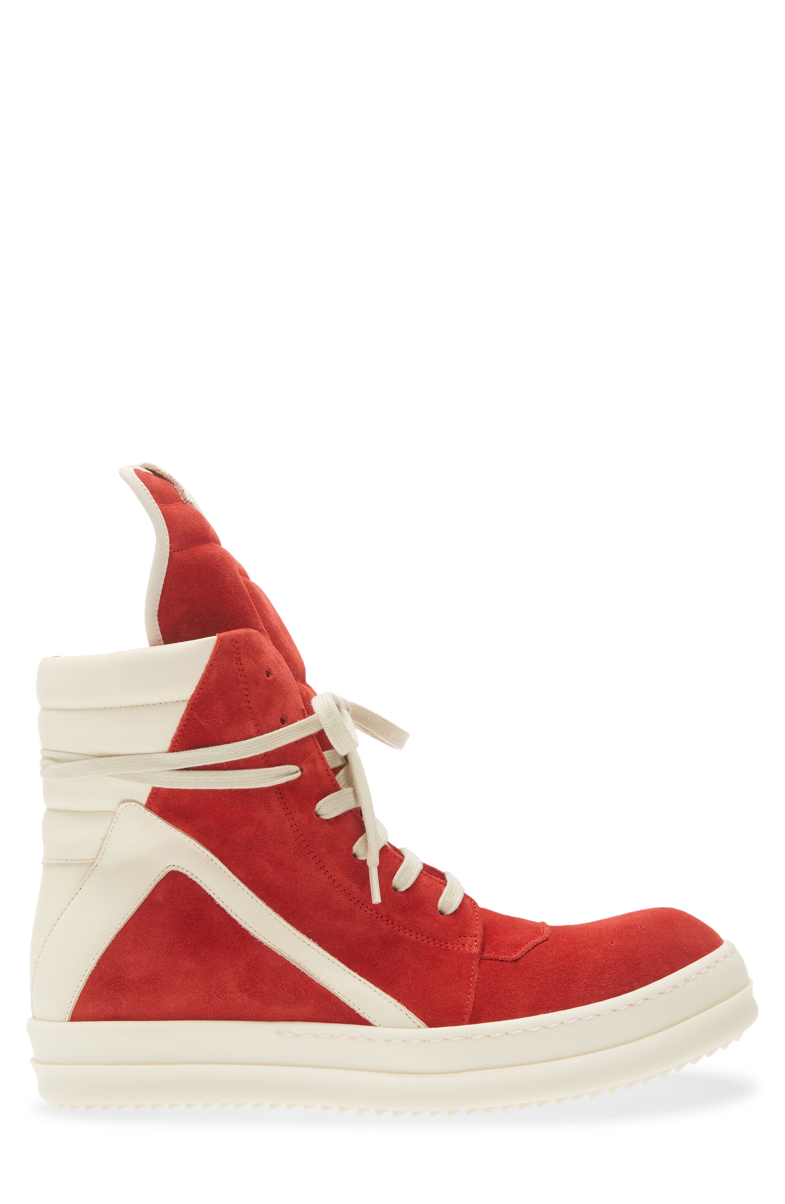 Rick Owens Geobasket High Top Sneaker, Alternate, color, Carnelian/ Milk/ Milk