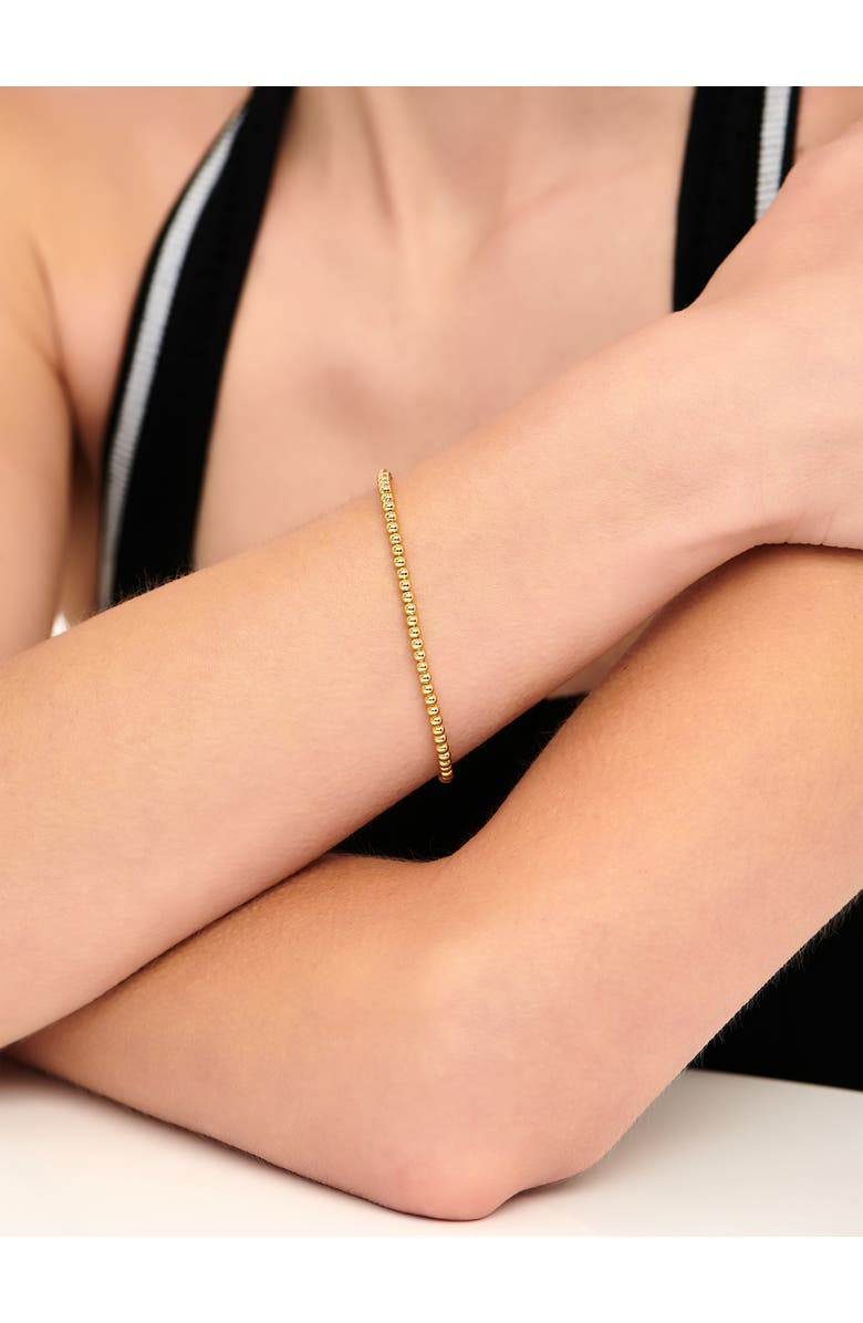 DEVATA Beaded Ball Bracelet in Gold Plated Sterling Silver, Alternate, color, Yellow Gold