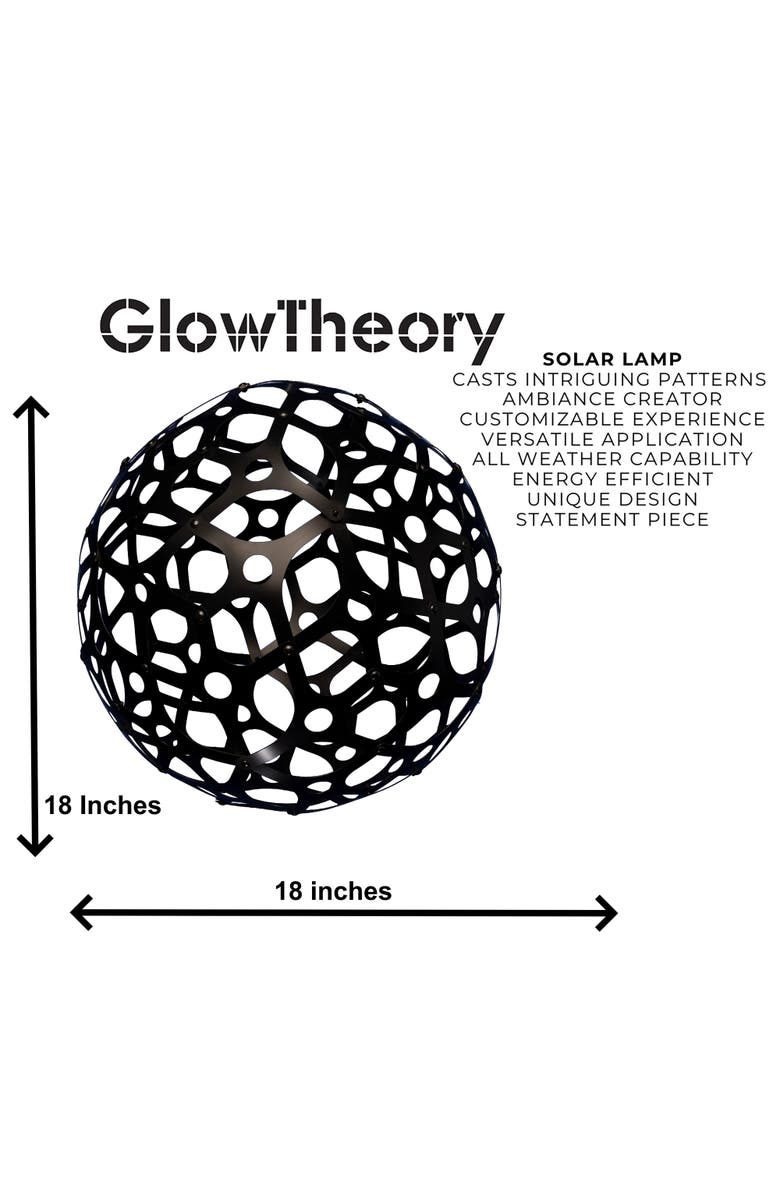 GlowTheory Flowerhouse 8" Solar Peace Outdoor Hanging Décor, Alternate, color, Multicolored