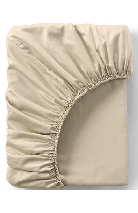 417 Thread Count Premium Supima Cotton No Iron Sateen Fitted Bed Sheet