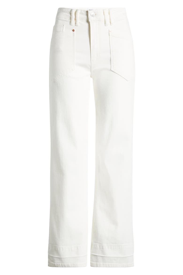 Leenah Western High Waist Ankle Wide Leg Jeans, Alternate, color, TONAL ECRU