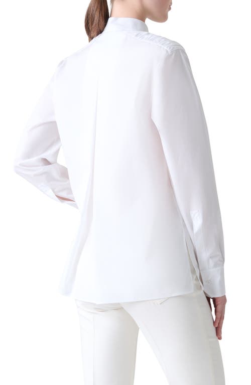 Akris Mandarin Collar Button-up Shirt In White