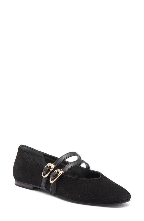 Alenia Perforated Mary Jane Flat (Women)