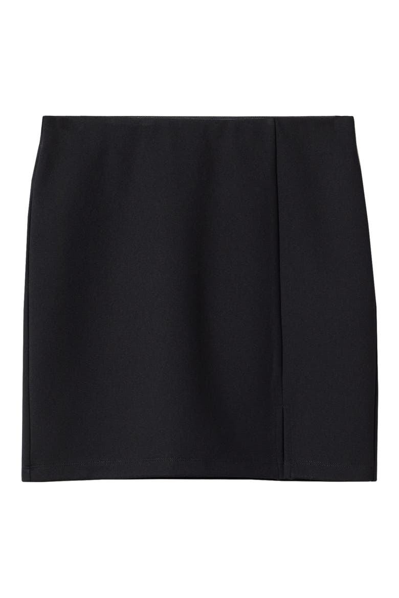 Slit Hem Miniskirt, Alternate, color, BLACK