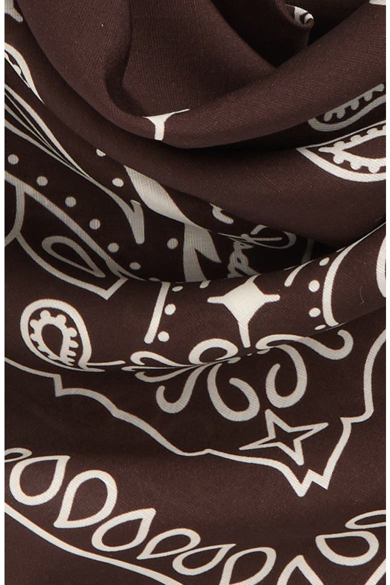 x La Porte Paisley Print Square Scarf, Alternate, color, BROWN BANDANA PRINT