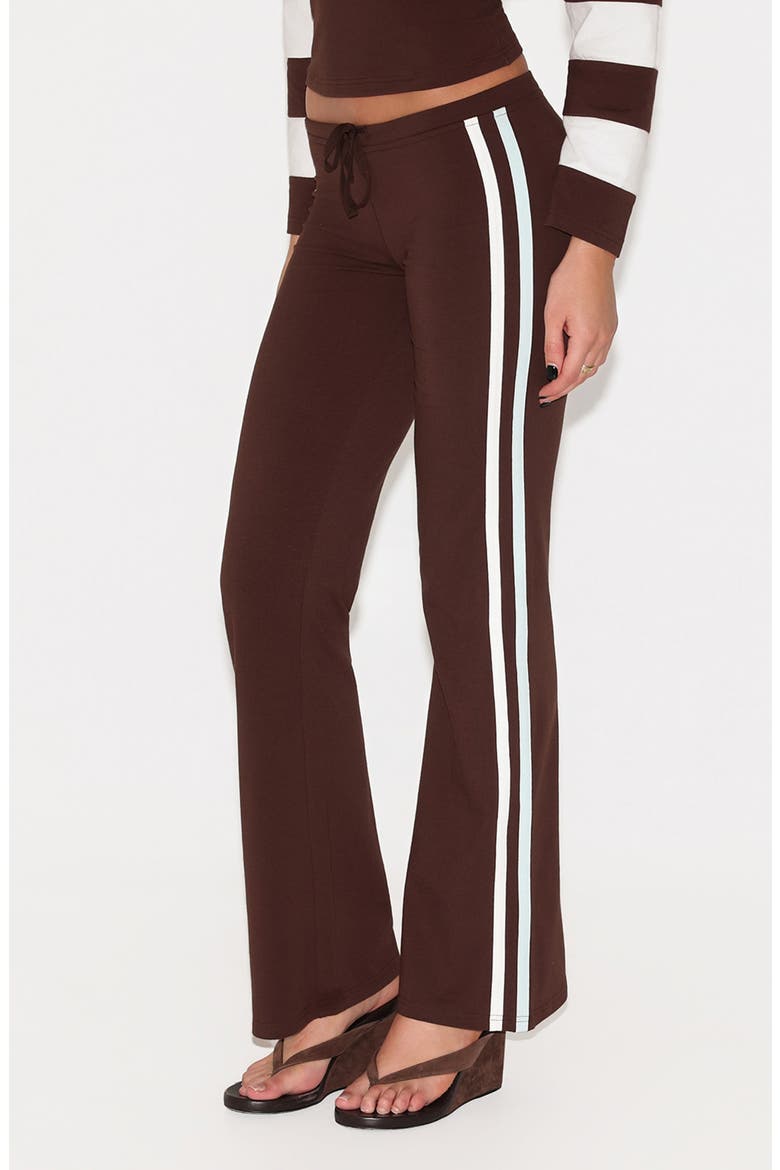 Collins Flare Leg Track Pants, Alternate, color, BROWN
