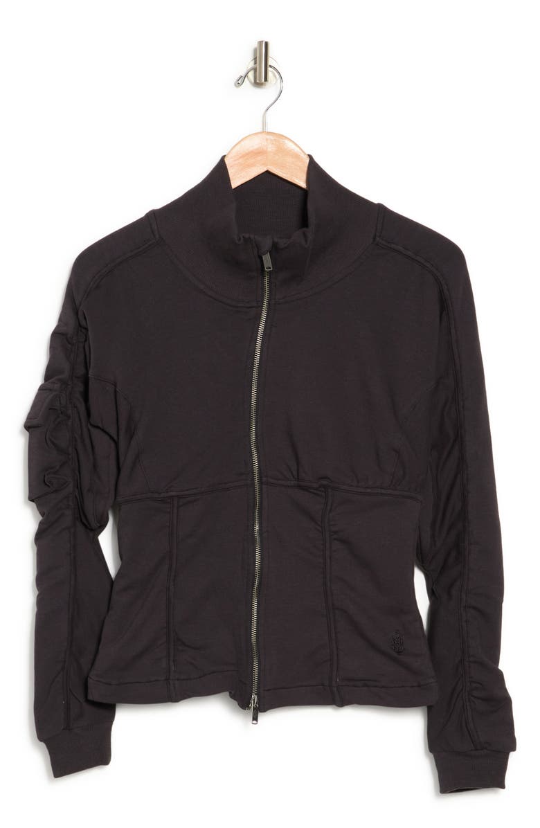 FP Movement by Free People Foundation Ruched Seam Jacket, Alternate, color, 