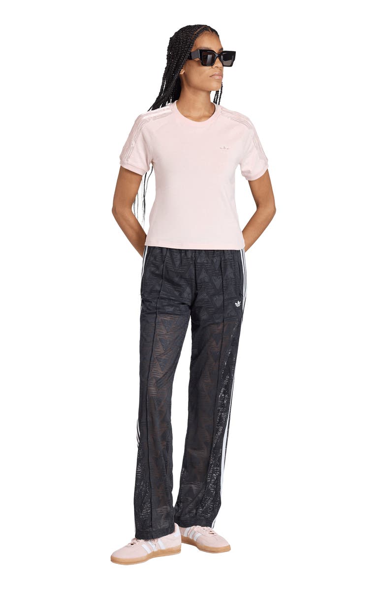 adidas Originals Cali Lace Inset Cotton T-Shirt, Alternate, color, Sandy Pink