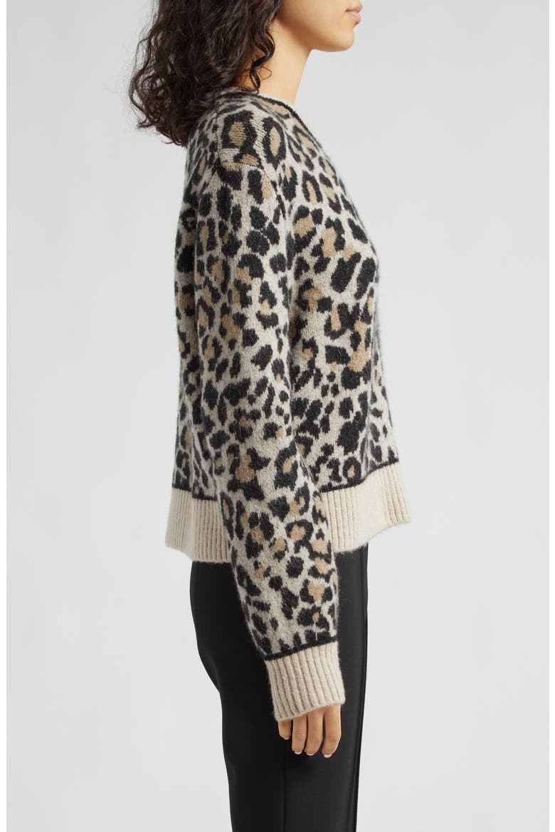 Leopard Jacquard Sweater, Alternate, color, LEOPARD JACQUARD