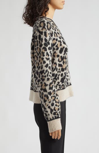 ATM Thomas Melillo Leopard-print cotton and cashmere-blend sweater - Size XS - 2024 A