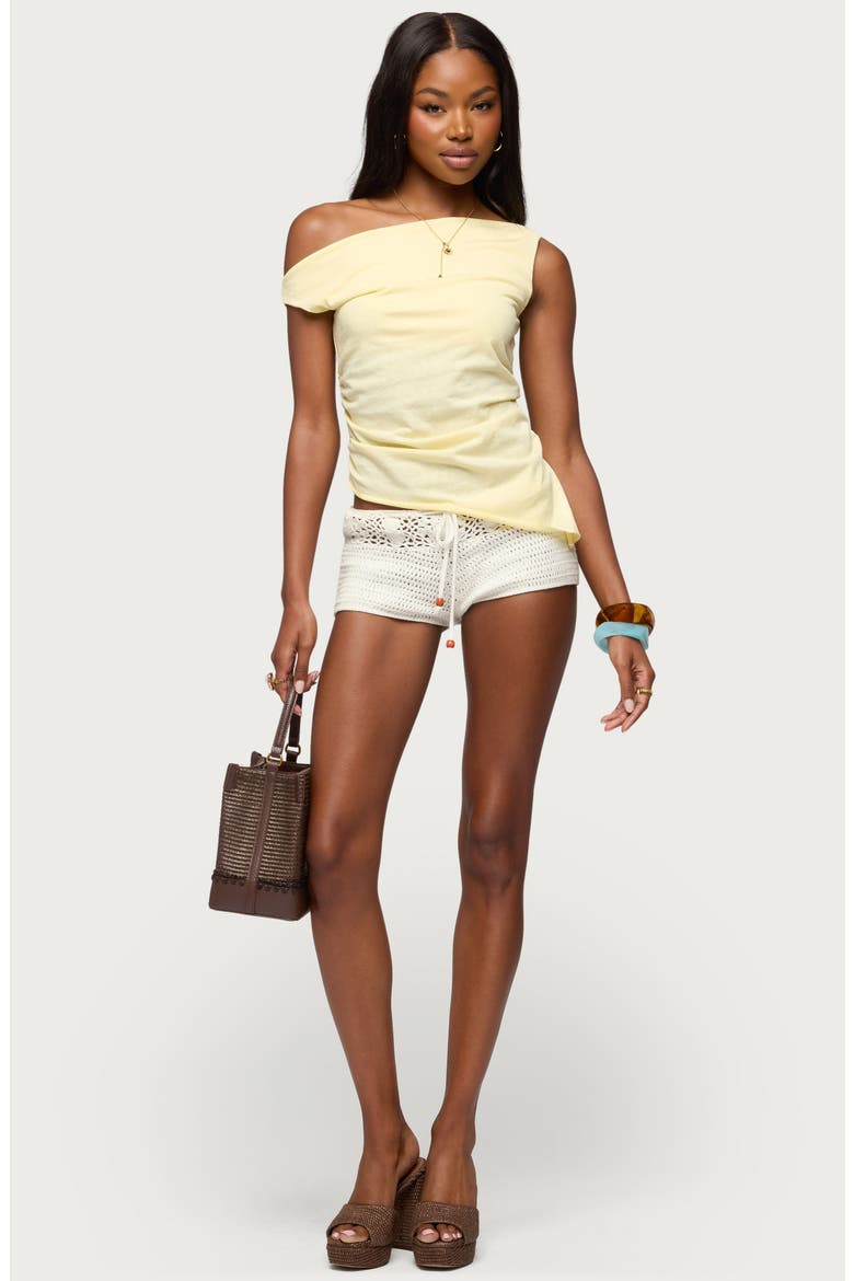 Ruched One-Shoulder Tank, Alternate, color, LIGHT-YELLOW