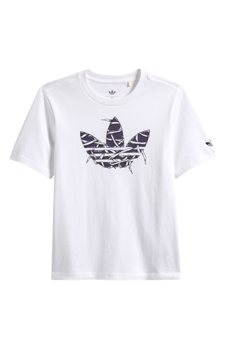 adidas Originals Kids' Laces Graphic T-Shirt, Main, color, White