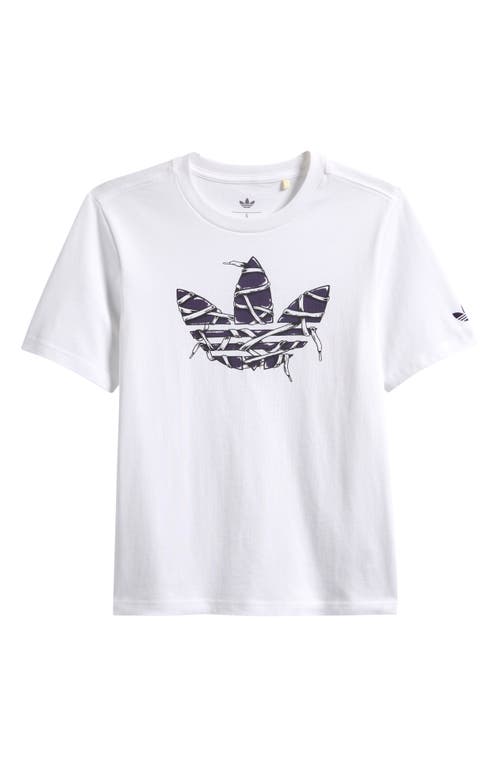 Adidas Originals Kids' Laces Graphic T-shirt In White
