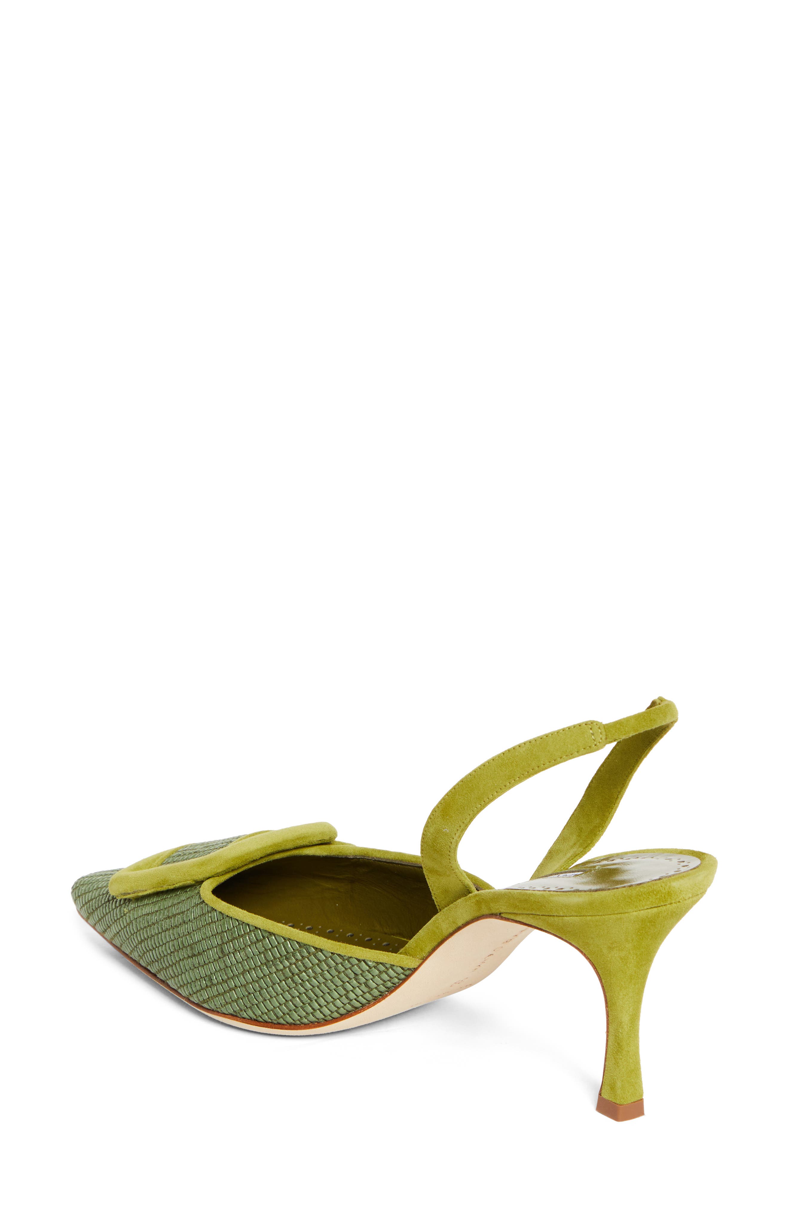 Manolo Blahnik Mayslibi Buckle Slingback Pump, Alternate, color, 