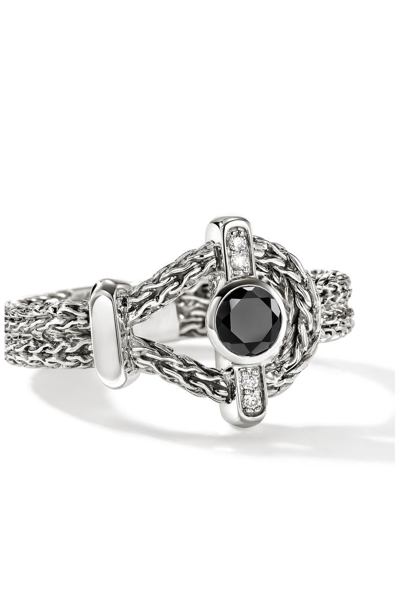 Icon Ring, Sterling Silver, Black Sapphire, 4mm (Nordstrom Exclusive), Alternate, color, BLACK SAPPHIRE
