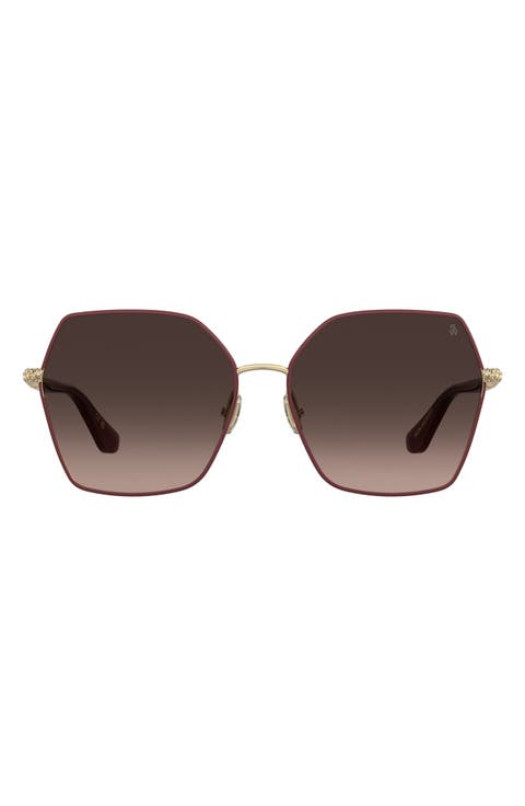 60mm Gradient Square Sunglasses