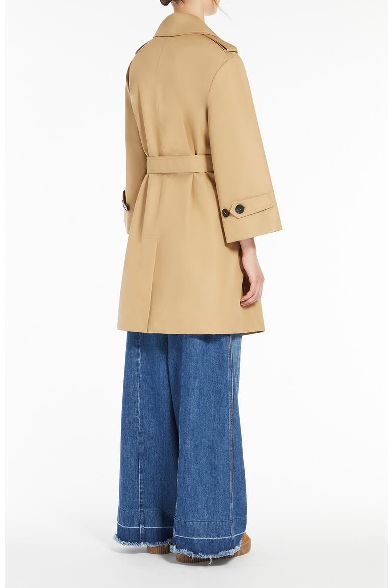 Elodia Belted Trench Raincoat, Alternate, color, BEIGE