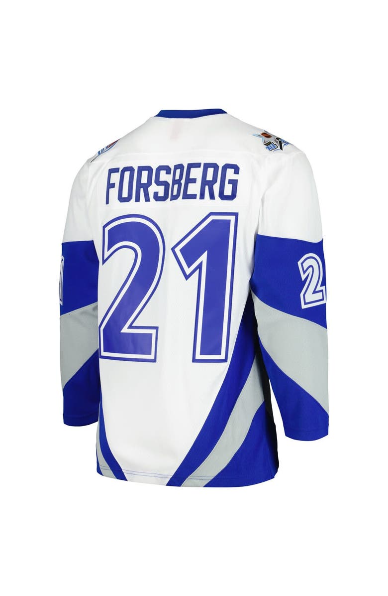 Mitchell & Ness Men's Mitchell & Ness Peter Forsberg White 1999 NHL All-Star Game Blue Line Player Jersey, Alternate, color,