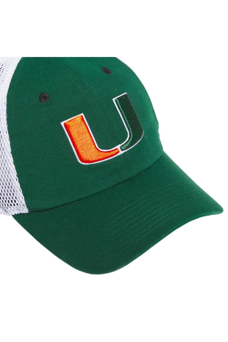 Men's adidas Green Miami Hurricanes Mascot Slouch Trucker Adjustable Hat, Alternate, color, Green