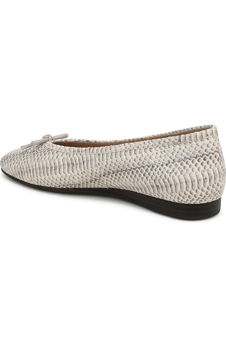 Vionic Larissa Ballet Flat, Alternate, color, Ivory Python Leather