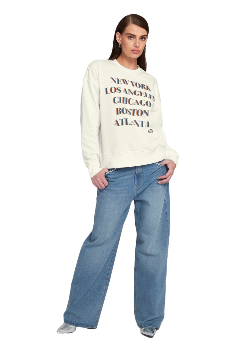 Graphic Sweatshirt, Main, color, Cream/Burgundy