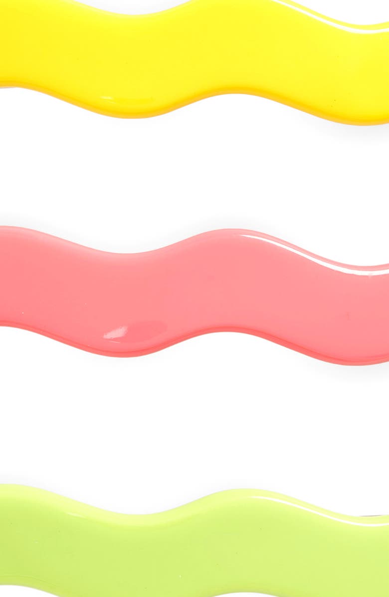 Chunks Shannons Waves Assorted 4-Pack Slide Barrettes, Alternate, color, Green Multi