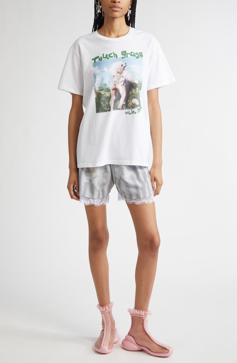 Collina Strada Odeon Lace Trim Boxer Shorts, Alternate, color, 