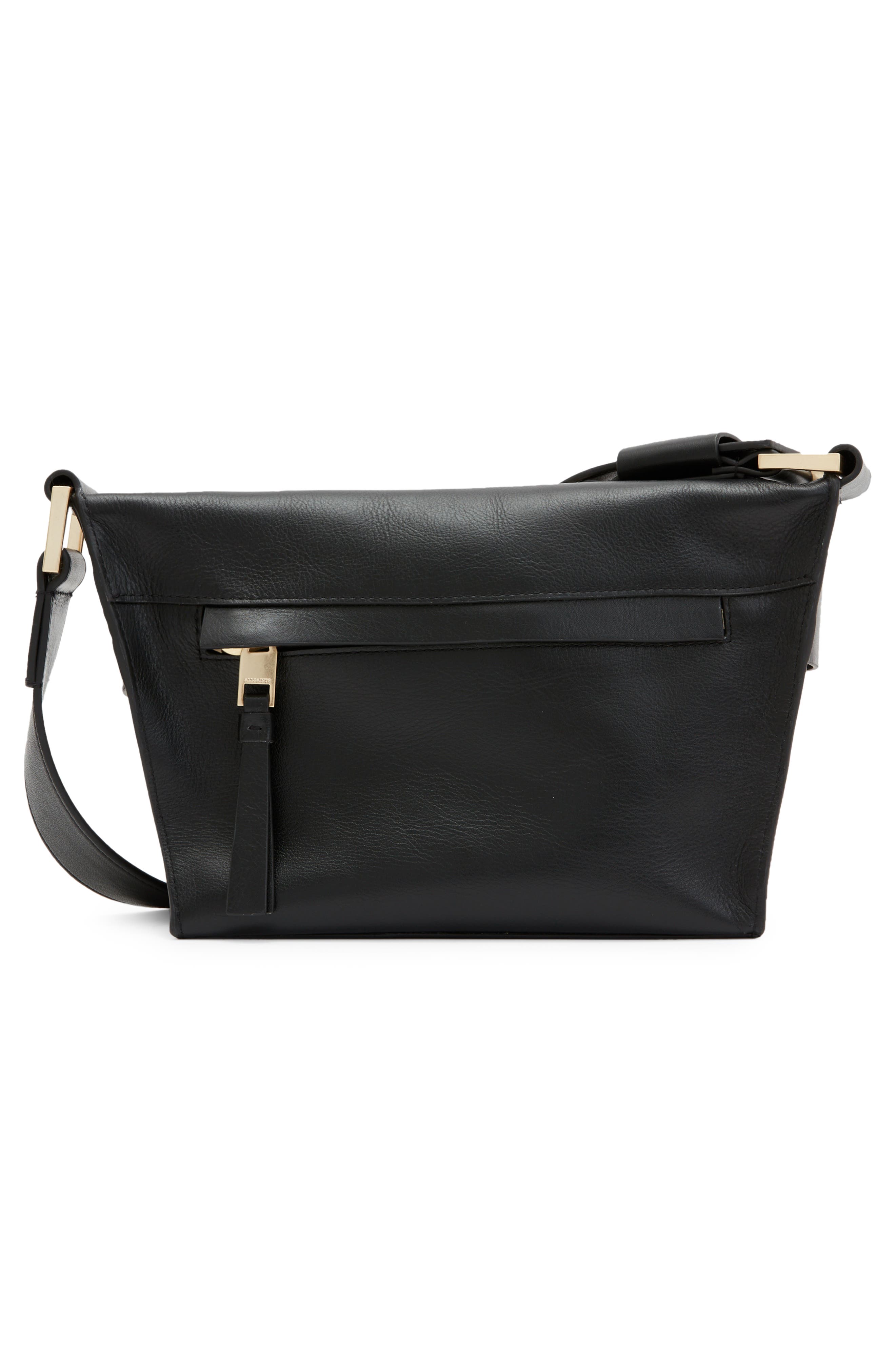 AllSaints Colette Leather Crossbody Bag, Alternate, color, 