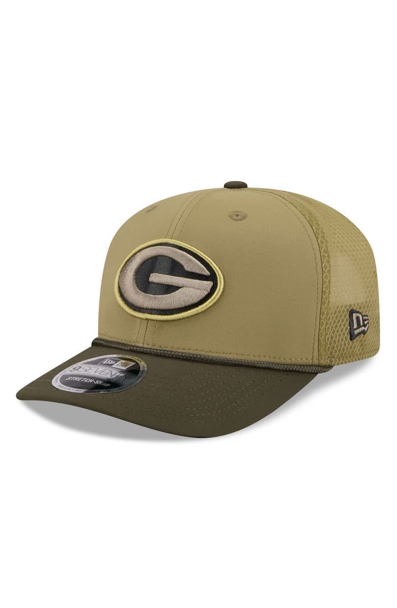 New Era Men's New Era Green Green Bay Packers 2025 Salute to Service 9SEVENTY Adjustable Hat, Alternate, color,