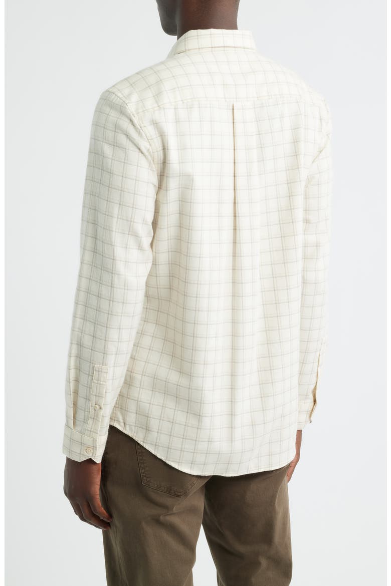 Plaid Cotton & Cashmere Shirt, Alternate, color, IVORY TIM PLAID