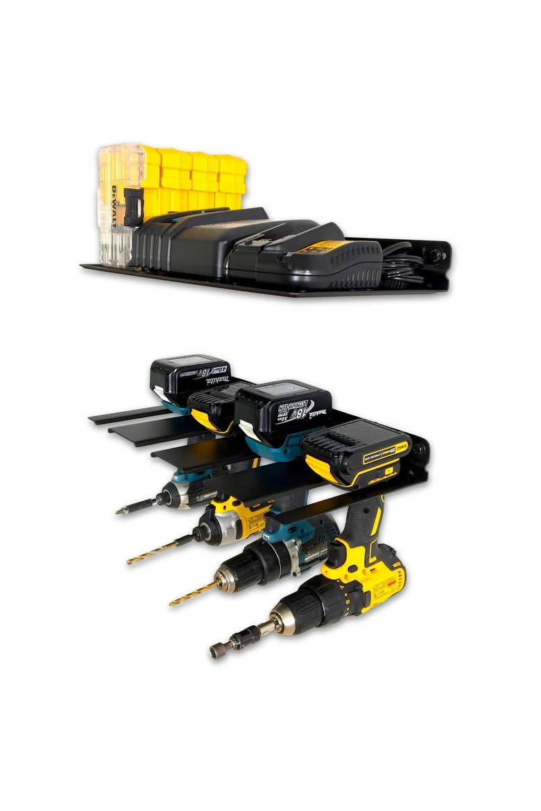 E-Drill Power Tool Organizer with Shelf, Alternate, color, Black