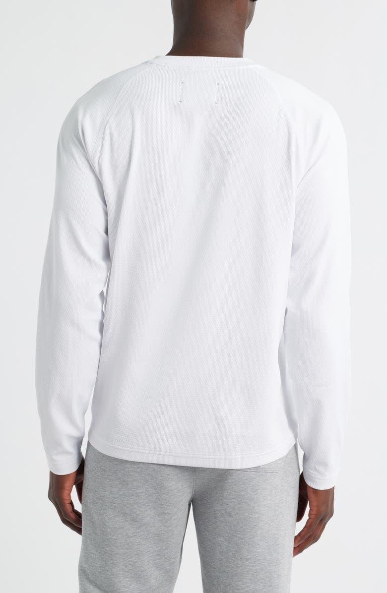 Reigning Champ Solotex<sup>®</sup> Mesh Tiebreak Performance Long Sleeve T-Shirt, Alternate, color, White