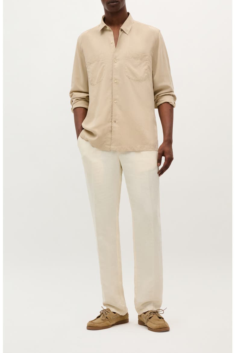 Icon Delta Tencel Shirt, Alternate, color, Beige