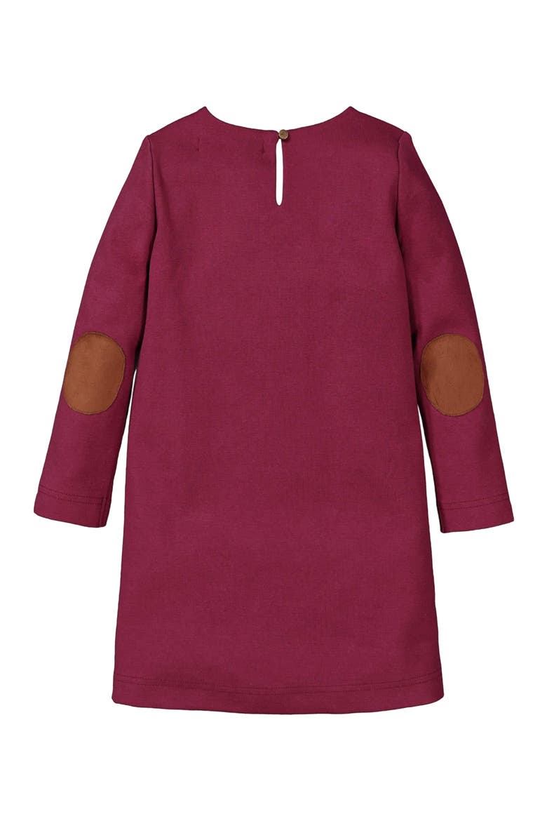 Baby Girls' Quilted Ponte Riding Dress, Infant, Alternate, color, Berry