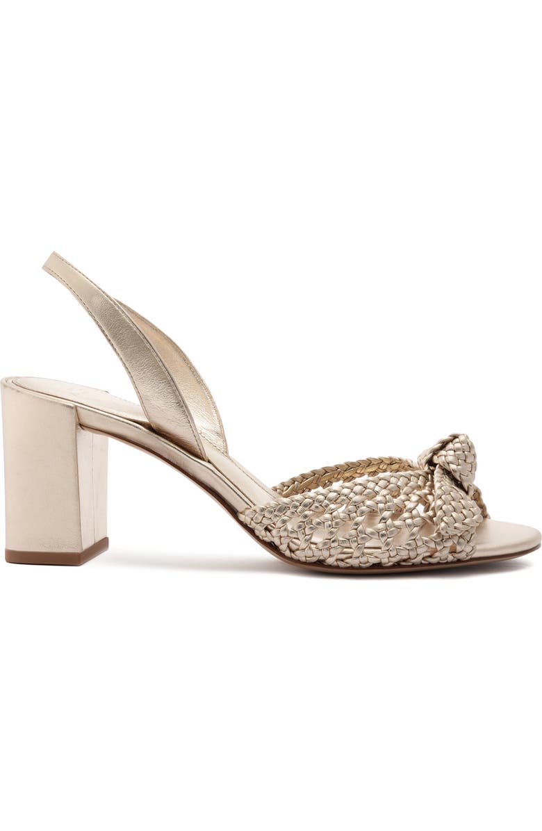 Alexandre Birman Easy Clarita Tresse Block Heel Slingback Sandal, Alternate, color, Golden