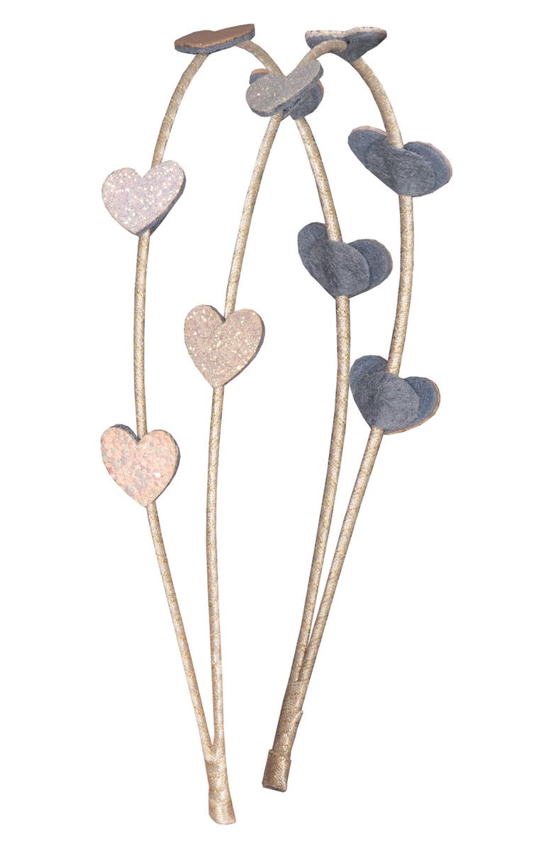 Mimi & Lula Kids' Alice Teeny Heart Double Headband, Main, color, 
