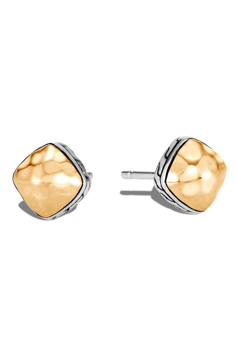 Classic Chain Sugarloaf Stud Earrings, Main, color, SILVER/ GOLD