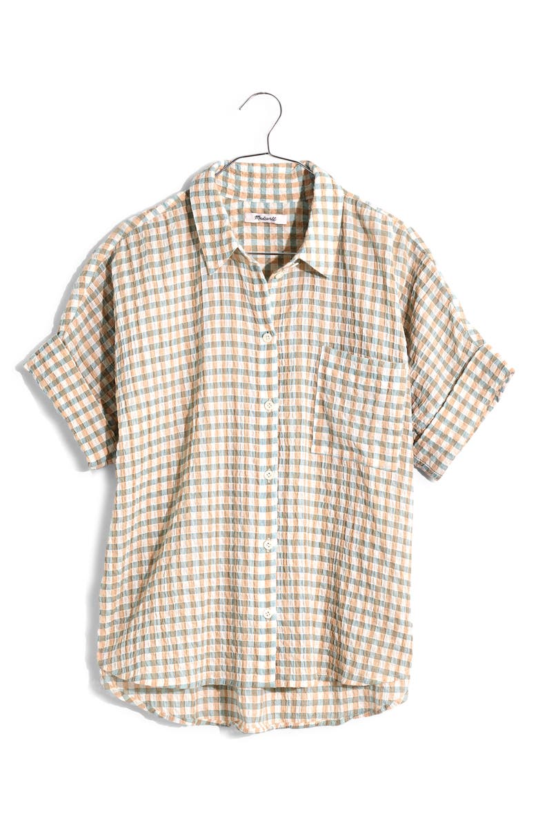 Madewell Gingham Seersucker Daily Shirt, Alternate, color,