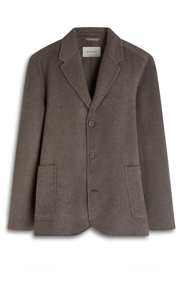 Bugatchi Felted Wool Blend Three Button Blazer, Alternate, color, Walnut
