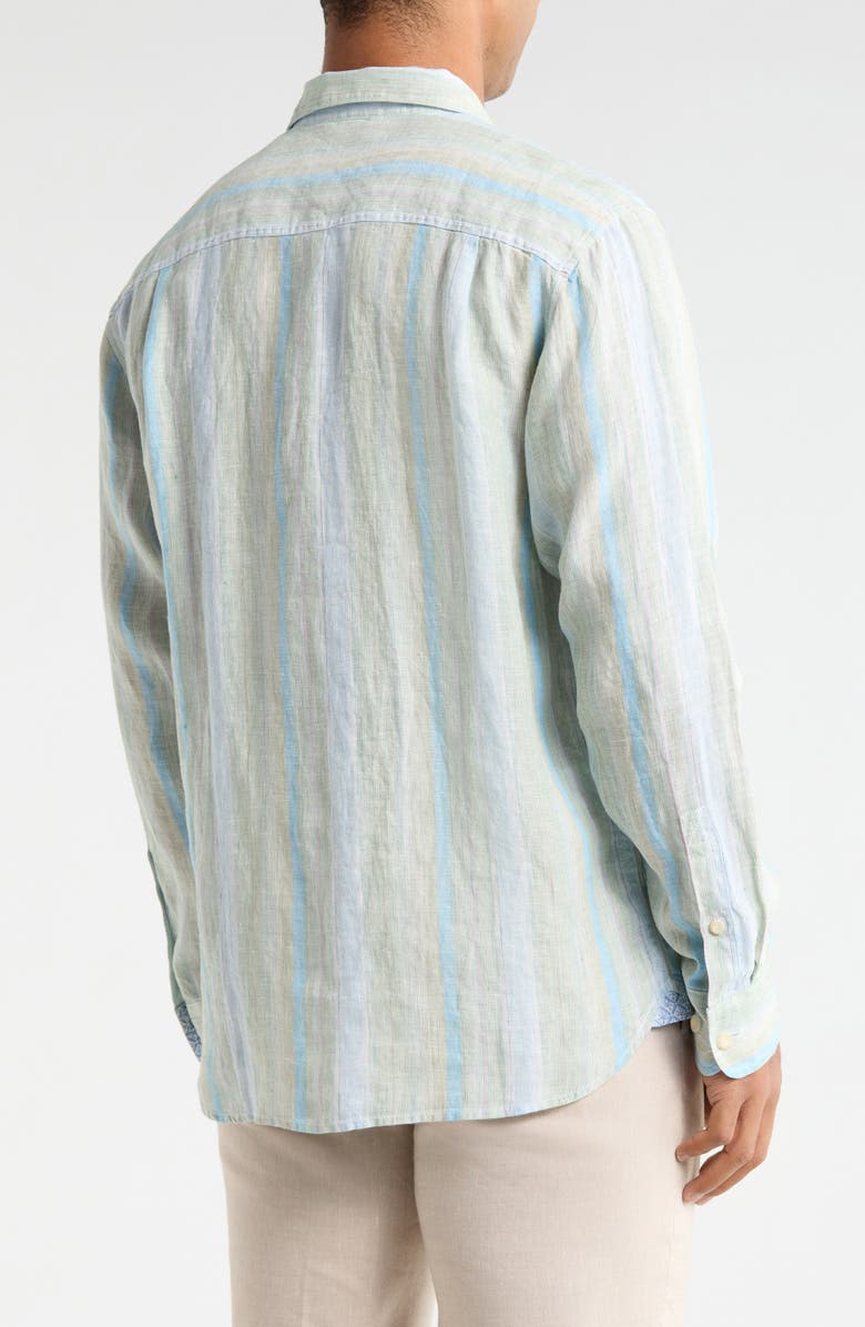 Tommy Bahama Delgada Stripe Linen Button-Up Shirt, Alternate, color, Hemp