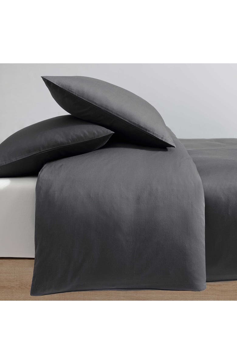 Calvin Klein Orchid Cotton Sateen Duvet & Shams Set, Alternate, color, Grey