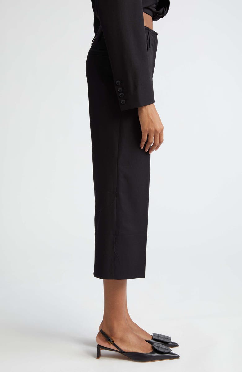 Jacquemus Corto Crop Flare Virgin Wool Pants, Alternate, color, 