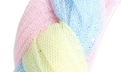 Cara Braided Pastel Headband In Pink Multi