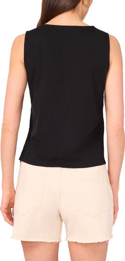 売れ筋商品|||ヴィンスカムート カットソー トップス レディース CROCHET FRONT TANK S Natural Vince Camuto Crochet Front Cotton Tank | Nordstrom