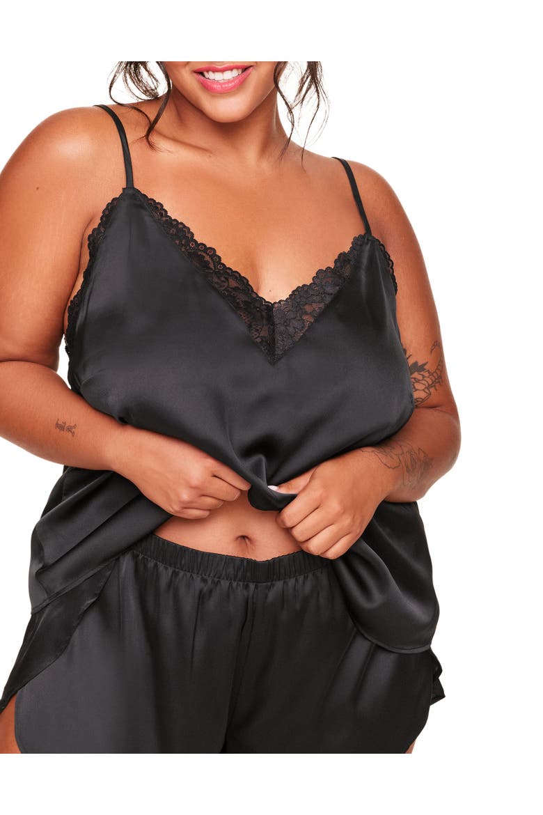 Linnie Pajama Camisole & Short Set, Alternate, color, Black