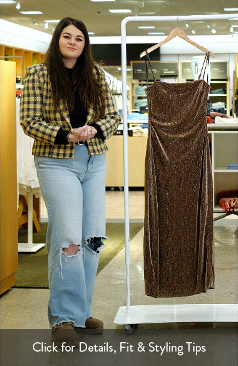 Kendra Metallic Jersey Midi Dress, sales video thumbnail