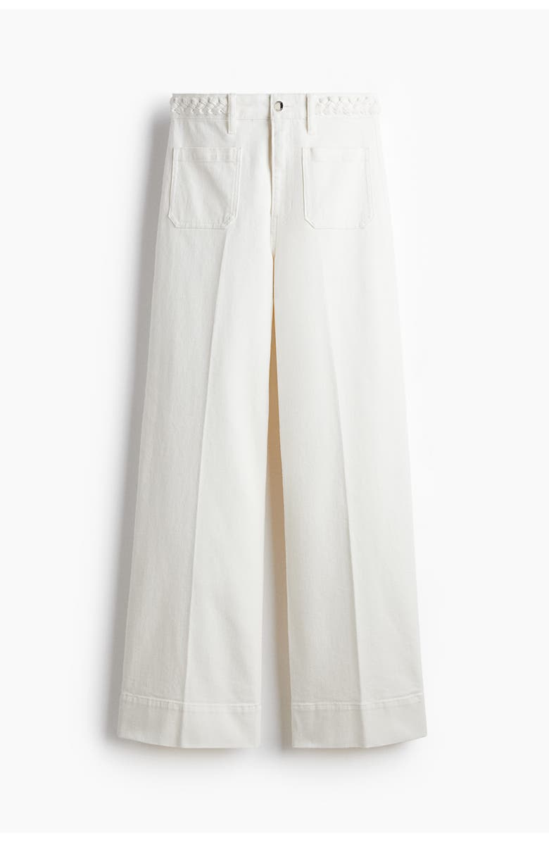 H&M Wide High Jeans, Main, color, White