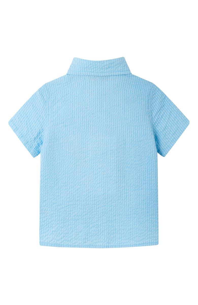 Andy & Evan Kids' Seersucker Button-Up Shirt & Shorts Set, Alternate, color, Bel Air Blue